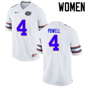 Women Brandon Powell White Florida #4 Alumni Jersey
