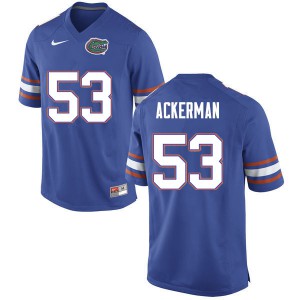 Mens Brendan Ackerman Blue Florida Gators #53 Official Jersey