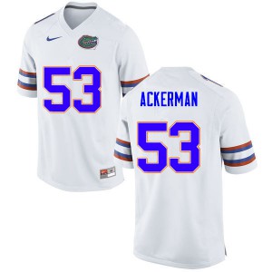 Mens Brendan Ackerman White Florida #53 Official Jersey