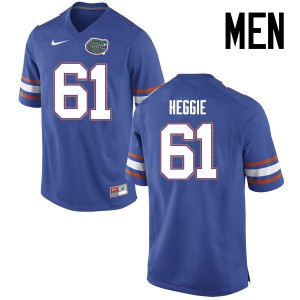 Men's Brett Heggie Blue Florida #61 NCAA Jersey