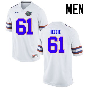 Men Brett Heggie White UF #61 Football Jersey