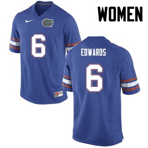 Women Brian Edwards Blue Florida #6 University Jersey