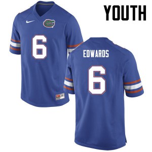 Youth Brian Edwards Blue UF #6 NCAA Jersey