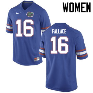 Women's Brian Fallace Blue Florida #16 University Jersey