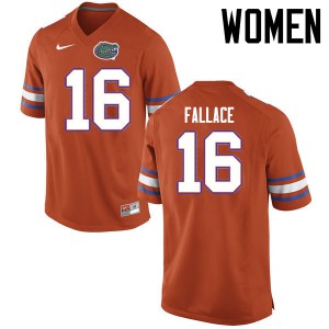 Women's Brian Fallace Orange University of Florida #16 College Jerseys