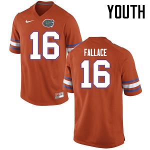Youth Brian Fallace Orange University of Florida #16 Player Jerseys