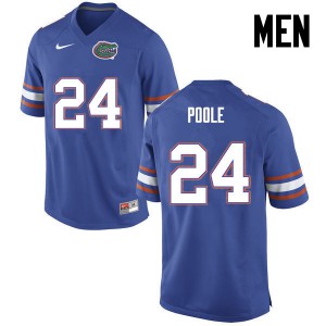 Men Brian Poole Blue Florida #24 Official Jerseys