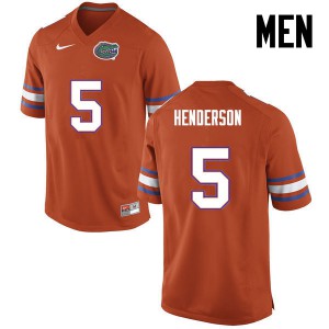 Men CJ Henderson Orange University of Florida #5 High School Jersey