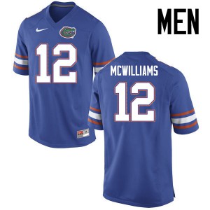Men's C.J. McWilliams Blue UF #12 NCAA Jerseys