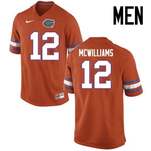 Men's C.J. McWilliams Orange Florida #12 College Jerseys