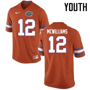 Youth C.J. McWilliams Orange University of Florida #12 Football Jersey
