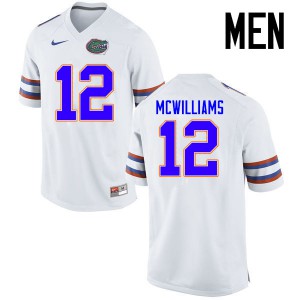 Men C.J. McWilliams White UF #12 NCAA Jerseys