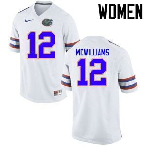 Women C.J. McWilliams White University of Florida #12 University Jersey