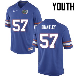 Youth Caleb Brantley Blue UF #57 Football Jerseys