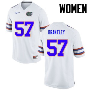 Women Caleb Brantley White Florida Gators #57 Stitched Jersey