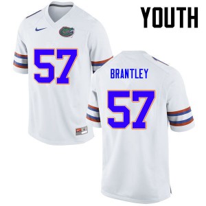 Youth Caleb Brantley White Florida #57 College Jerseys