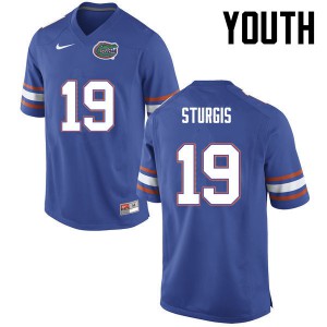 Youth Caleb Sturgis Blue Florida #19 Official Jerseys