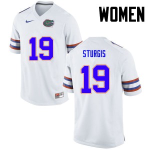 Womens Caleb Sturgis White Florida Gators #19 Player Jersey