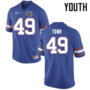 Youth Cameron Town Blue Florida Gators #49 College Jersey