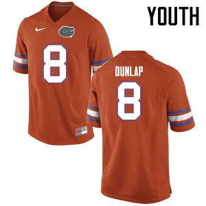 Youth Carlos Dunlap Orange Florida #8 Stitch Jersey