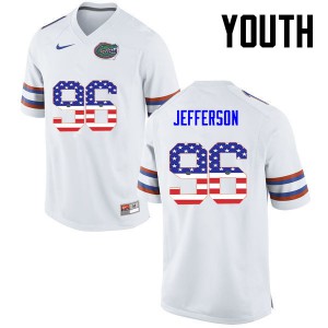 Youth Cece Jefferson White Florida #96 USA Flag Fashion Stitched Jersey
