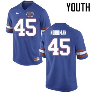 Youth Charles Nordman Blue Florida #45 NCAA Jerseys