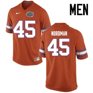 Mens Charles Nordman Orange Florida Gators #45 Player Jerseys