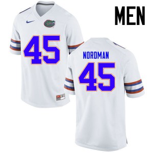 Mens Charles Nordman White Florida #45 Stitched Jerseys