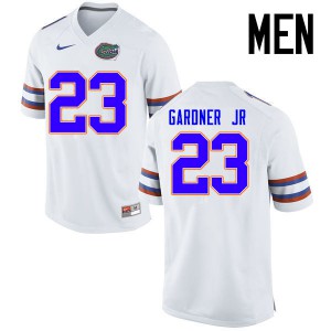 Men Chauncey Gardner Jr. White UF #23 Official Jerseys