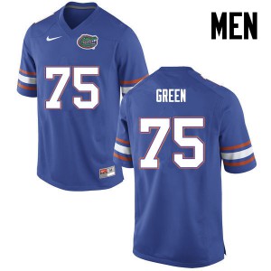 Mens Chaz Green Blue Florida Gators #75 Football Jersey