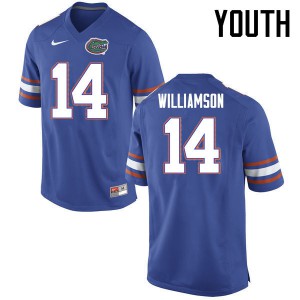 Youth Chris Williamson Blue Florida Gators #14 Official Jersey