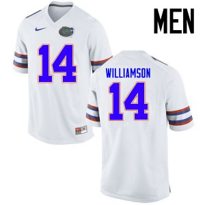 Men Chris Williamson White Florida #14 NCAA Jersey