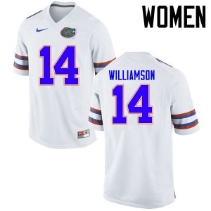 Womens Chris Williamson White UF #14 Stitched Jersey