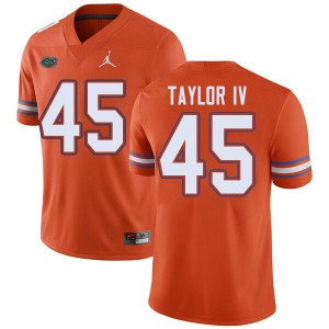 Mens Jordan Brand Clifford Taylor IV Orange Florida #45 Embroidery Jersey