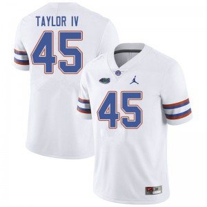Mens Jordan Brand Clifford Taylor IV White Florida Gators #45 High School Jersey