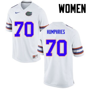 Women's D.J. Humphries White Florida #70 Alumni Jersey