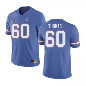 Mens Jordan Brand Da'Quan Thomas Blue Florida #60 College Jersey