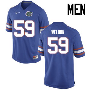 Men's Danny Weldon Blue University of Florida #59 Player Jersey