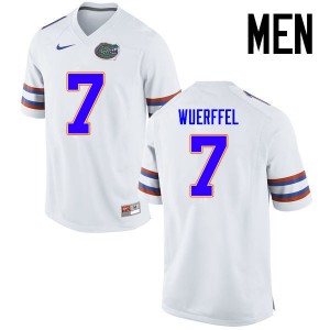 Mens Danny Wuerffel White Florida #7 NCAA Jersey