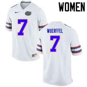 Womens Danny Wuerffel White University of Florida #7 College Jerseys