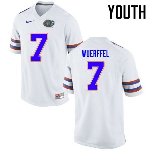 Youth Danny Wuerffel White Florida #7 High School Jerseys