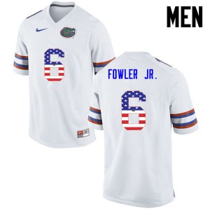 Men Dante Fowler Jr. White Florida #6 USA Flag Fashion Football Jersey