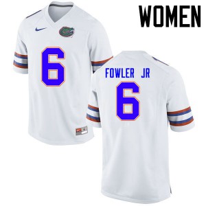 Womens Dante Fowler Jr. White UF #6 College Jerseys