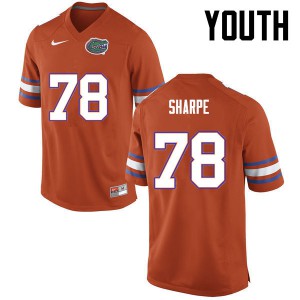 Youth David Sharpe Orange Florida #78 High School Jerseys