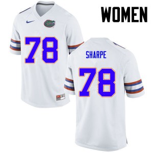 Women David Sharpe White Florida #78 University Jersey