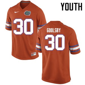 Youth DeAndre Goolsby Orange University of Florida #30 Football Jersey