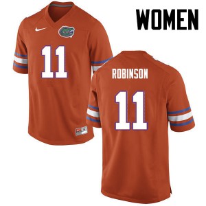 Women Demarcus Robinson Orange Florida #11 Official Jerseys