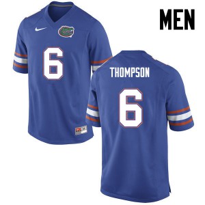 Men's Deonte Thompson Blue Florida Gators #6 Alumni Jersey