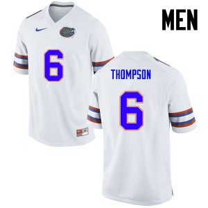 Mens Deonte Thompson White University of Florida #6 Player Jersey