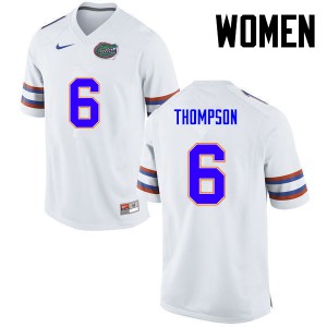 Women Deonte Thompson White UF #6 Stitch Jersey